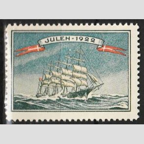 JULEM�RKER DANMARK | 1922 - Skoleskibet K�benhavn - Postfrisk