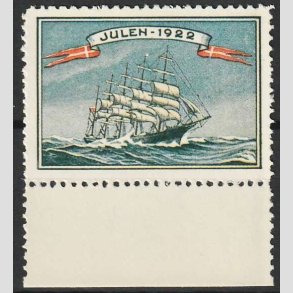 JULEM�RKER DANMARK | 1922 - Skoleskibet K�benhavn - Postfrisk