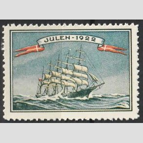 JULEM�RKER DANMARK | 1922 - Skoleskibet K�benhavn - Postfrisk