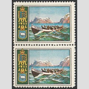 JULEM�RKER DANMARK | 1923 - F�ringb�d i lodret parstykke - Postfrisk