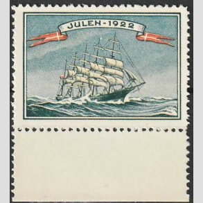 JULEM�RKER DANMARK | 1922 - Skoleskibet K�benhavn - Postfrisk