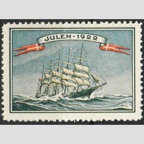 JULEM�RKER DANMARK | 1922 - Skoleskibet K�benhavn - Postfrisk