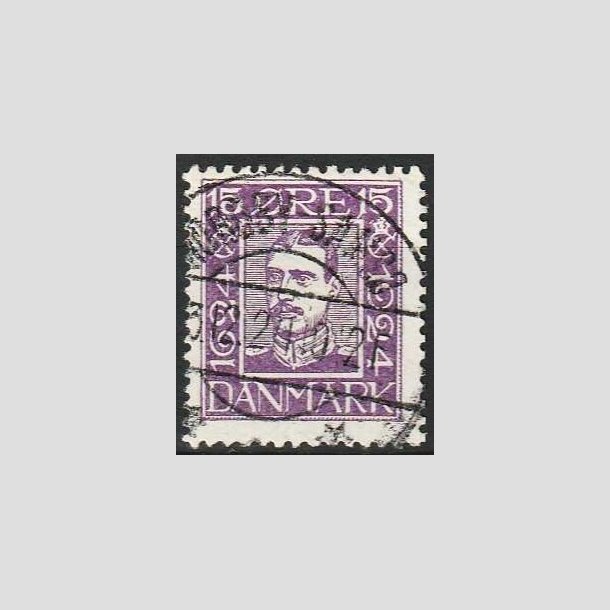 FRIMRKER DANMARK | 1924 - AFA 139 - Postjubilum 15 re violet - Lux Stemplet 