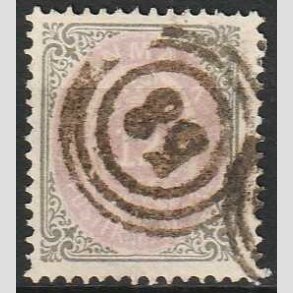 FRIM�RKER DANMARK | 1875 - AFA 26 - 12 �re gr�/violet - Stemplet