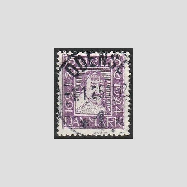 FRIMRKER DANMARK | 1924 - AFA 138 - Postjubilum 15 re violet - Lux Stemplet Odense