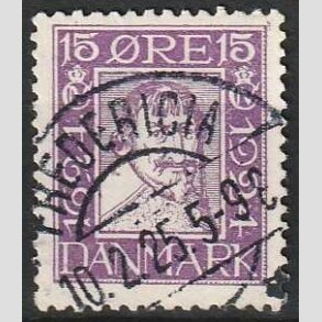 FRIM�RKER DANMARK | 1924 - AFA 138 - Postjubil�um 15 �re violet - Lux Stemplet 