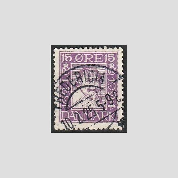 FRIMRKER DANMARK | 1924 - AFA 138 - Postjubilum 15 re violet - Lux Stemplet 