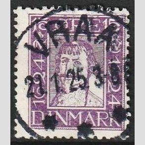 FRIM�RKER DANMARK | 1924 - AFA 137 - Postjubil�um 15 �re violet - Lux Stemplet Vraa
