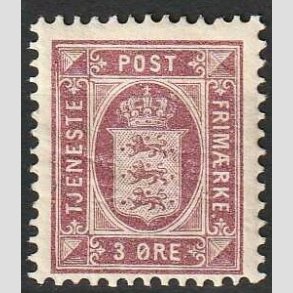 FRIMRKER DANMARK | 1896-1912 - AFA 4C - 3 re lilla - Ubrugt
