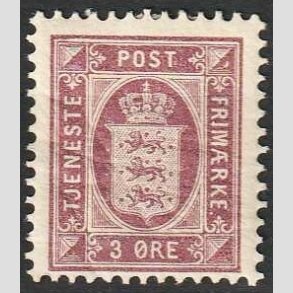 FRIMRKER DANMARK | 1896-1912 - AFA 4C - 3 re lilla - Ubrugt