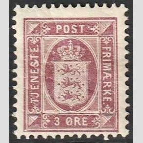 FRIMRKER DANMARK | 1896-1912 - AFA 4C - 3 re lilla - Ubrugt