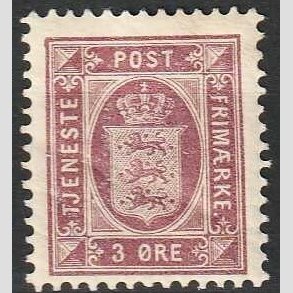 FRIMRKER DANMARK | 1896-1912 - AFA 4C - 3 re lilla - Ubrugt