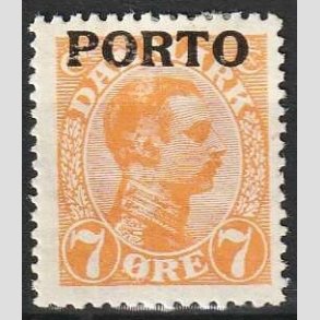 FRIMRKER DANMARK | 1921 - AFA 3 - 7 re orange - Ubrugt