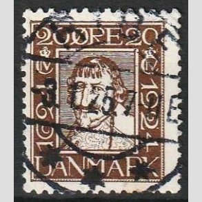 FRIM�RKER DANMARK | 1924 - AFA 141 - Postjubil�um 20 �re brun - Lux Stemplet Ribe