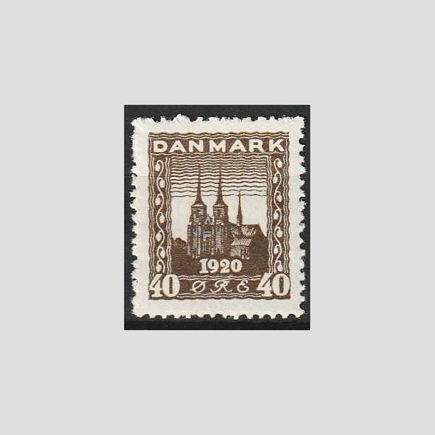 FRIMRKER DANMARK | 1920-21 - AFA 114 - Genforening 40 re brun - Ubrugt