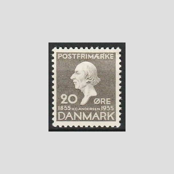 FRIMRKER DANMARK | 1935 - AFA 227 - H. C. Andersen 20 re gr - Ubrugt