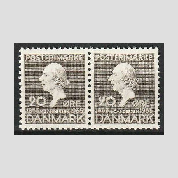 FRIMRKER DANMARK | 1935 - AFA 227 - H. C. Andersen 20 re gr i par - Ubrugt (nr postfrisk)