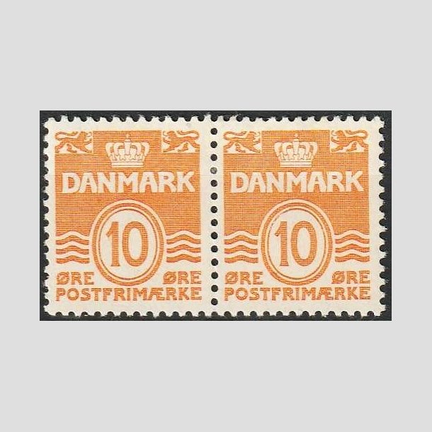 FRIMRKER DANMARK | 1933 - AFA 202 - Blgelinie 10 re orange Type IA i par - Ubrugt