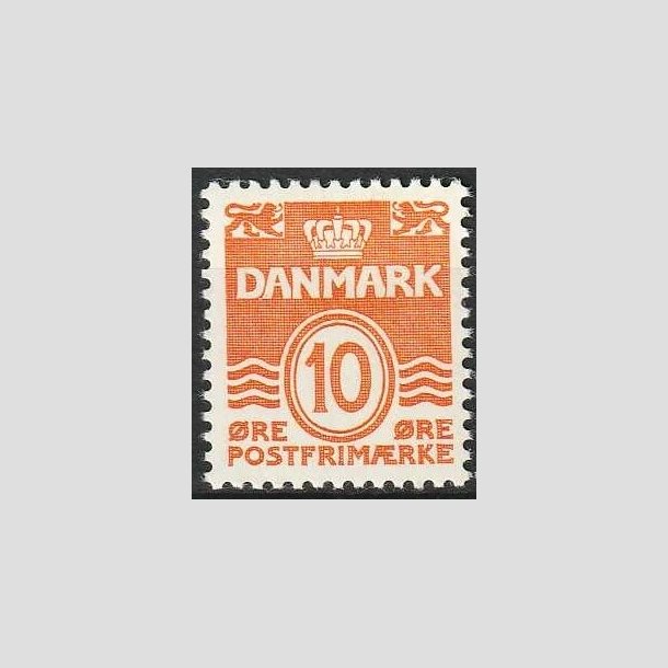 FRIMRKER DANMARK | 1933 - AFA 202 - Blgelinie 10 re orange Type IA - Ubrugt