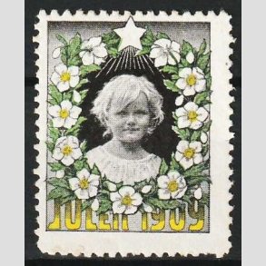 JULEM�RKER DANMARK | 1909 - Barnehoved - Ubrugt