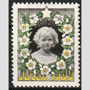 JULEM�RKER DANMARK | 1909 - Barnehoved - Ubrugt