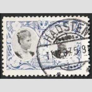 JULEM�RKER DANMARK | 1907 - Kong Frederik VIII og dronning Louise - Lux Stemplet Hadsten