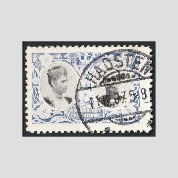 JULEMRKER DANMARK | 1907 - Kong Frederik VIII og dronning Louise - Lux Stemplet Hadsten
