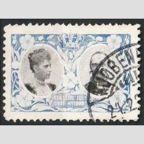 JULEM�RKER DANMARK | 1907 - Kong Frederik VIII og dronning Louise - Stemplet 