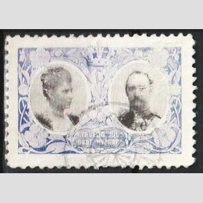 JULEM�RKER DANMARK | 1907 - Kong Frederik VIII og dronning Louise - Stemplet 