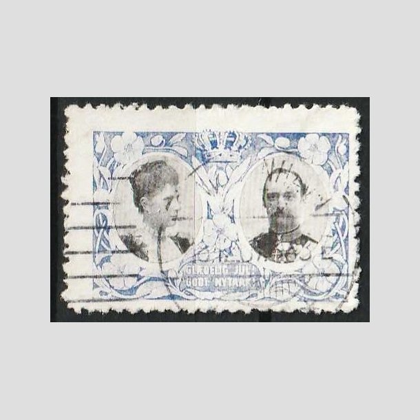 JULEMRKER DANMARK | 1907 - Kong Frederik VIII og dronning Louise - Stemplet 