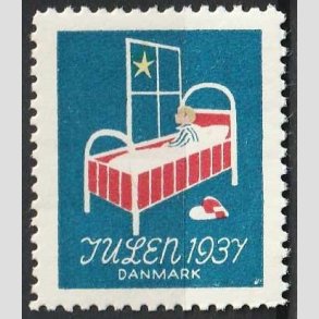 JULEM�RKER DANMARK | 1937 - Barn i seng - Postfrisk