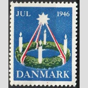 JULEM�RKER DANMARK | 1946 - Adventskrans - Postfrisk