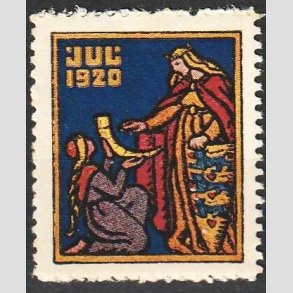 JULEM�RKER DANMARK | 1920 - Guldhornet overr�kkes Danmark - Postfrisk