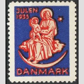 JULEM�RKER DANMARK | 1935 - Jomfru Maria og Jesusbarnet - Postfrisk