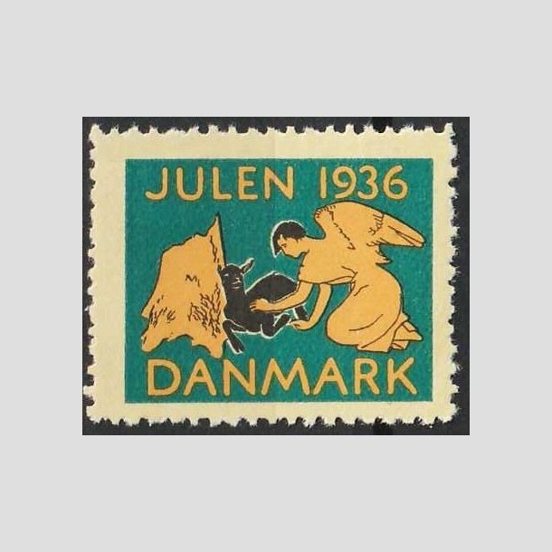 JULEMRKER DANMARK | 1936 - Engel og lam - Postfrisk