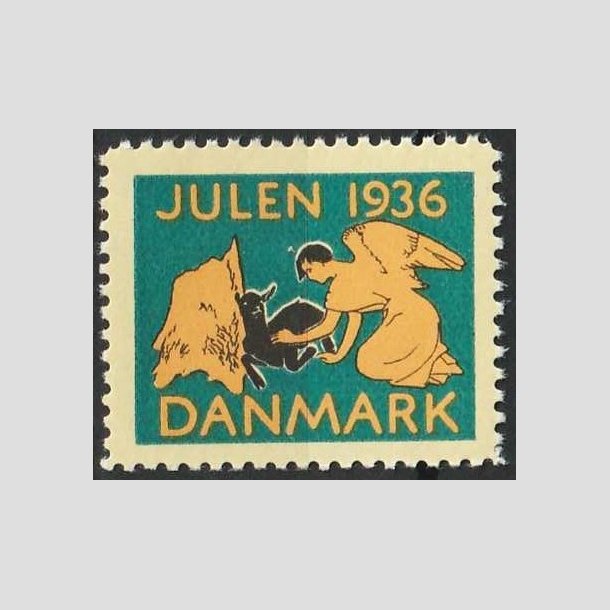 JULEMRKER DANMARK | 1936 - Engel og lam - Postfrisk