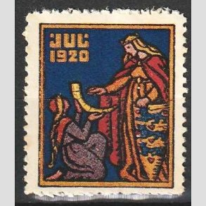 JULEM�RKER DANMARK | 1920 - Guldhornet overr�kkes Danmark - Postfrisk