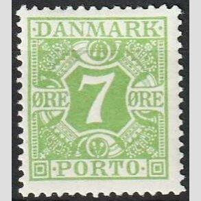 FRIMRKER DANMARK | 1926-27 - AFA 17 - 7 re lysgrn - Ubrugt