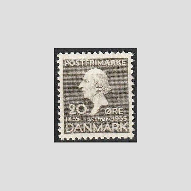 FRIMRKER DANMARK | 1935 - AFA 227 - H. C. Andersen 20 re gr - Ubrugt