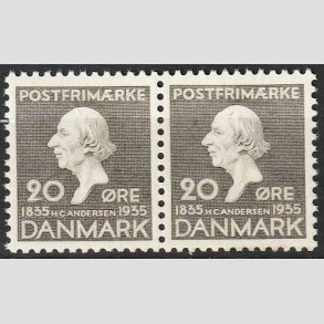 FRIMRKER DANMARK | 1935 - AFA 227 - H. C. Andersen 20 re gr i par - Postfrisk