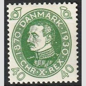 FRIMRKER DANMARK | 1930 - AFA 195 - Chr. X 60 r 40 re grn - Ubrugt