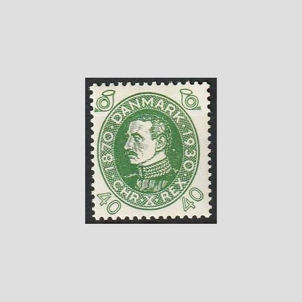 FRIMRKER DANMARK | 1930 - AFA 195 - Chr. X 60 r 40 re grn - Ubrugt