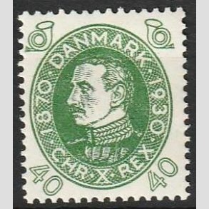 FRIMRKER DANMARK | 1930 - AFA 195 - Chr. X 60 r 40 re grn - Ubrugt