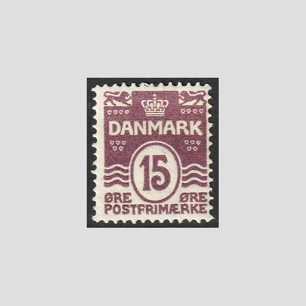 FRIMRKER DANMARK | 1905-06 - AFA 46 - Blgelinie 15 re brunlilla - Ubrugt