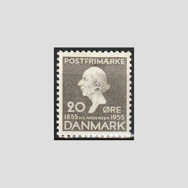 FRIMRKER DANMARK | 1935 - AFA 227 - H. C. Andersen 20 re gr - Postfrisk