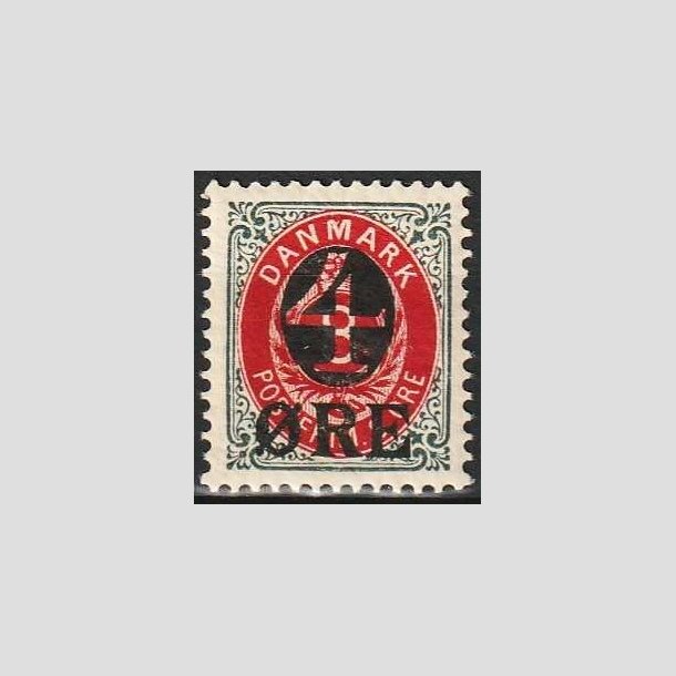 FRIMRKER DANMARK | 1904 - AFA 40 - 4/8 re gr/rd provisorium - Postfrisk