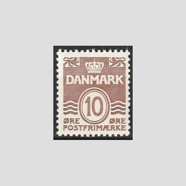 FRIMRKER DANMARK | 1937 - AFA 235 - Blgelinie 10 re brun - Postfrisk