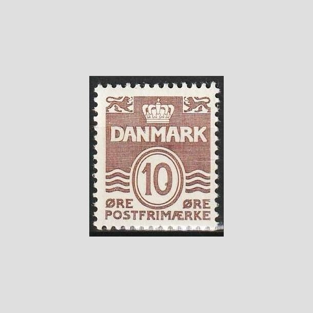 FRIMRKER DANMARK | 1937 - AFA 235 - Blgelinie 10 re brun - Postfrisk