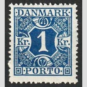 FRIMRKER DANMARK | 1921-25 - AFA 15 - 1 Kr. mrkbl - Postfrisk