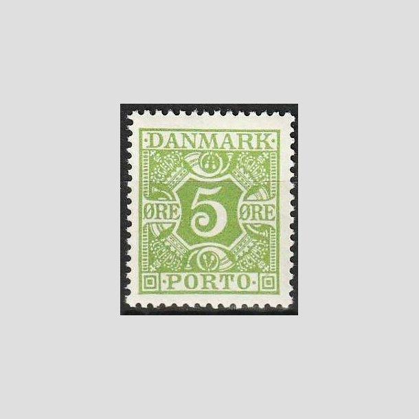 FRIMRKER DANMARK | 1930 - AFA 20 - 5 re gulgrn - Postfrisk